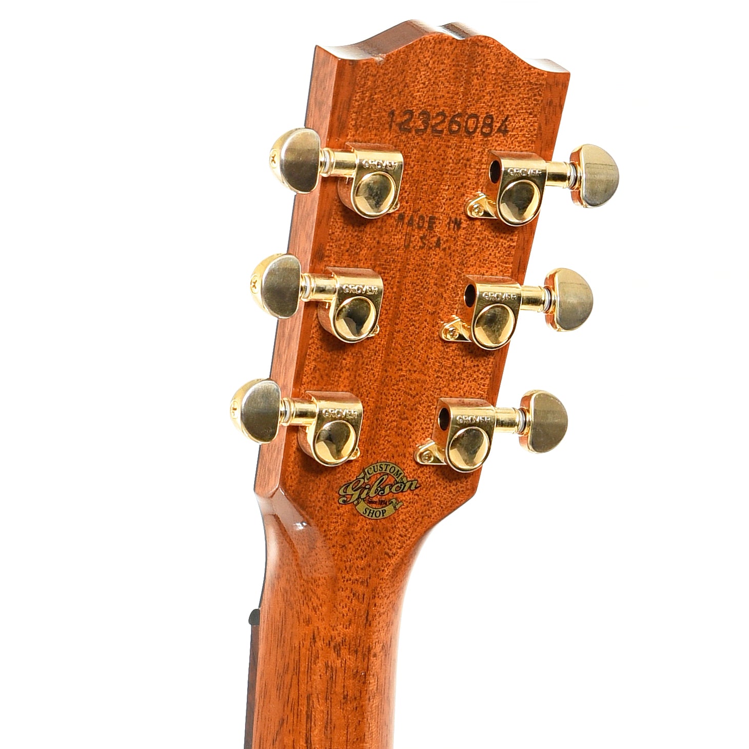 Back headstock of Gibson Genuine Mahogany Limited Acoustic-Electric Guitar (2016)