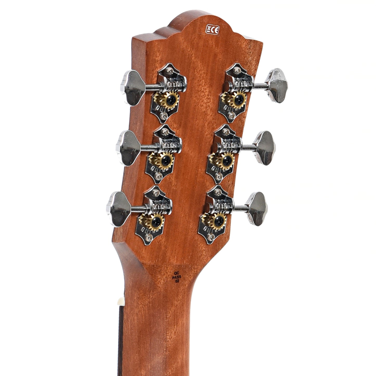 Back headstock of Guild Jumbo Junior Acoustic Guitar, with Pickup (recent)