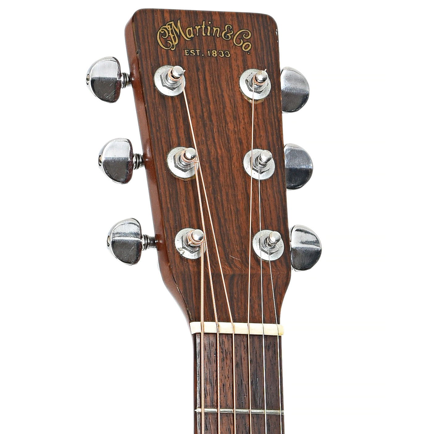 Front headstock of Martin D-18 Acoustic Guitar (1973)