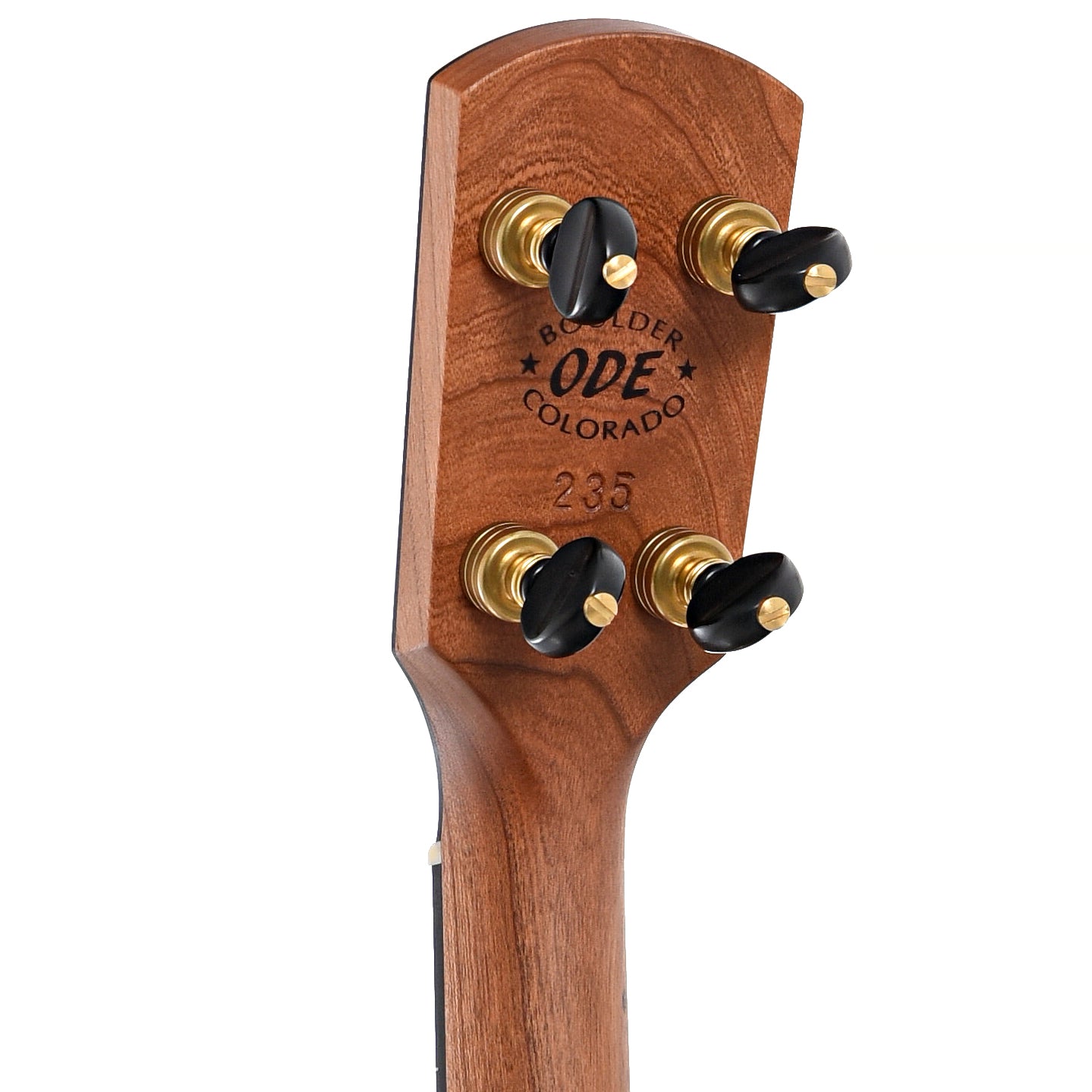 Back headstock of Ode Magician 12" Openback Banjo