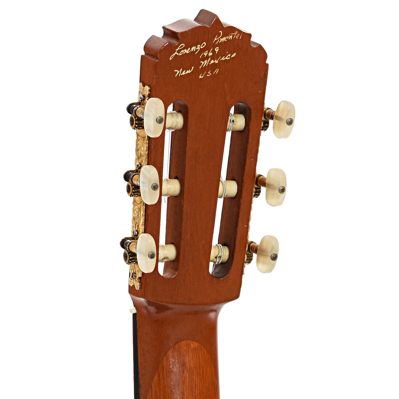 Back headstock of Lorenzo Pimentel Brazilian Concert No.2 Classical (1969)