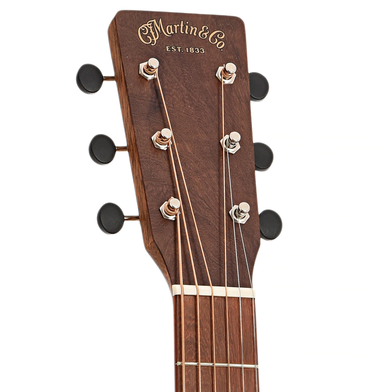 Front headstock of Martin D-15E Guitar