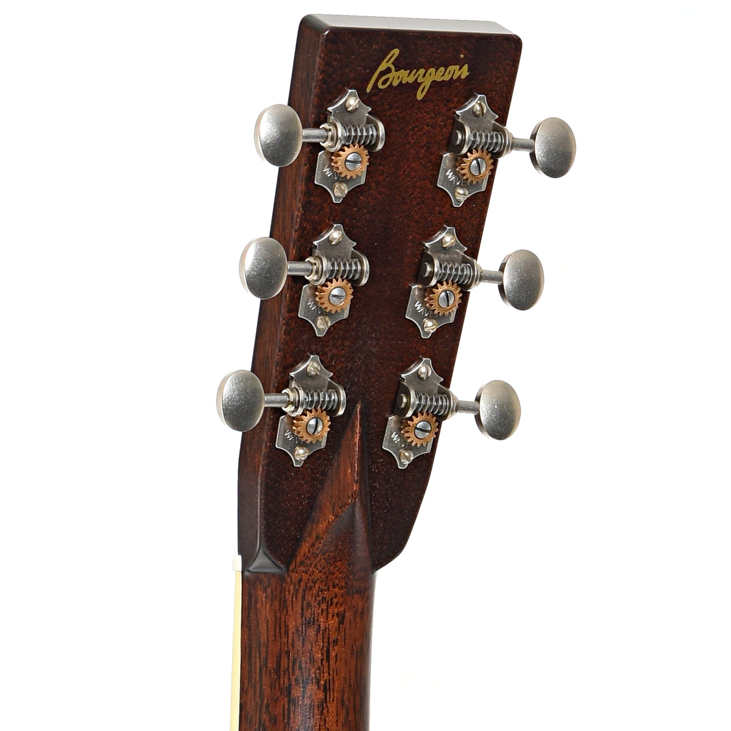 Back headstock of Bourgeois D Large Soundhole AT AP Madagascar (2023)