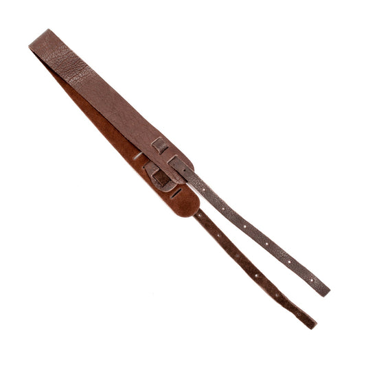 Front of LAKOTA LEATHERS 2" BANJO NON-CRADLE STRAP, Mahogany