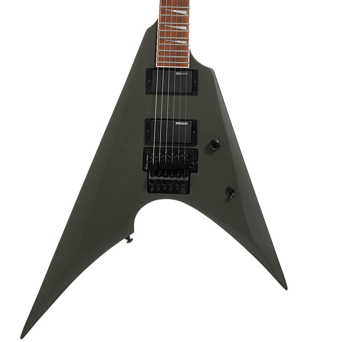 Front of ESP LTD Arrow-200, Military Green Satin