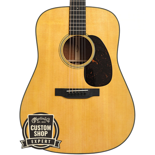 Martin Custom 18-Style Dreadnought & Case, Flame Mahogany, #1 of 2