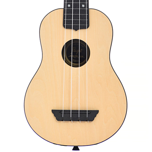 Front of Flight TUS35 Travel Series Soprano Ukulele, Natural