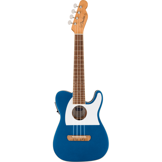 Fender Fullerton Tele Ukulele, Lake Placid Blue, Front