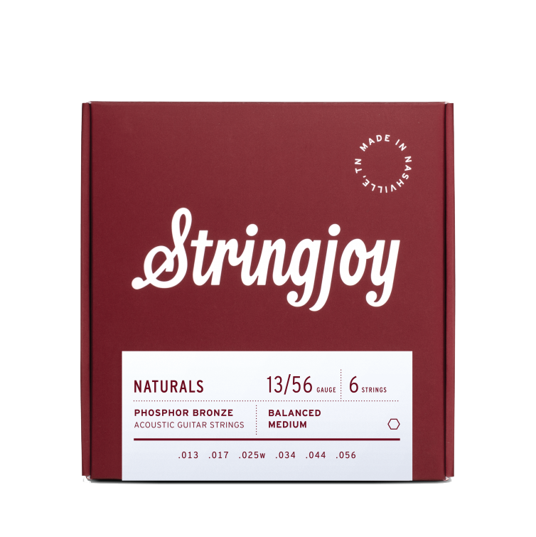 Stringjoy Naturals Phosphor Bronze Balanced Medium Gauge Acoustic Guitar Strings