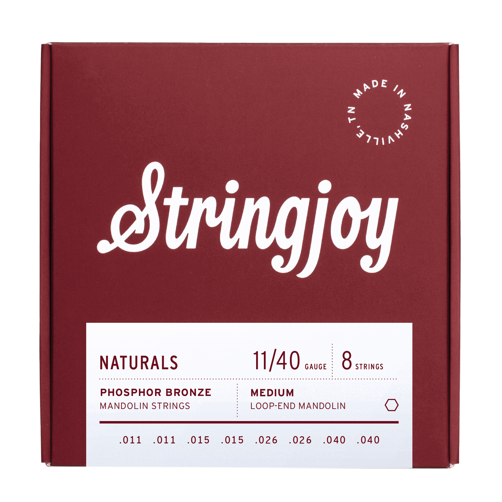 Stringjoy Naturals Phosphor Bronze Medium Gauge Mandolin Strings