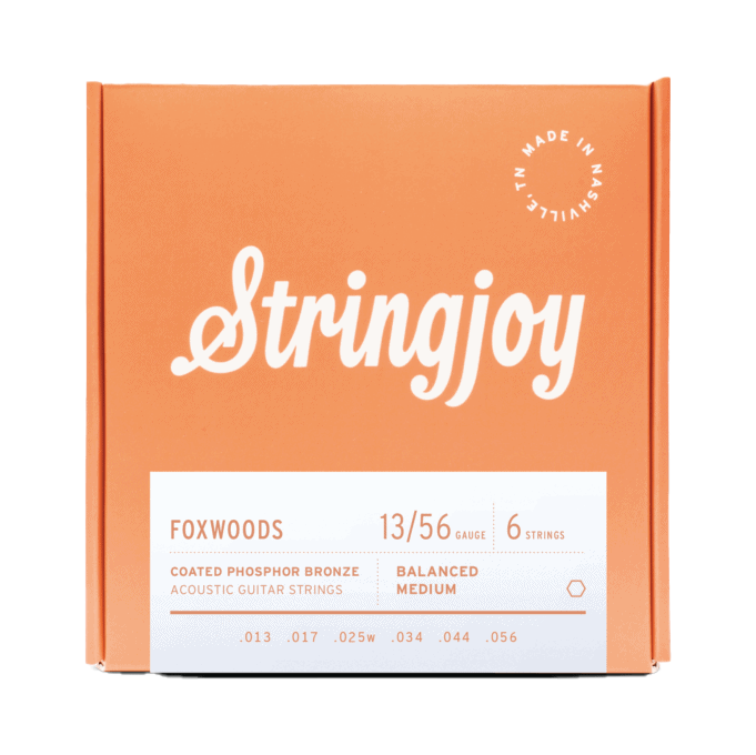 Stringjoy Foxwoods Enamel Coated Phosphor Bronze Balanced Medium Gauge Acoustic Guitar Strings