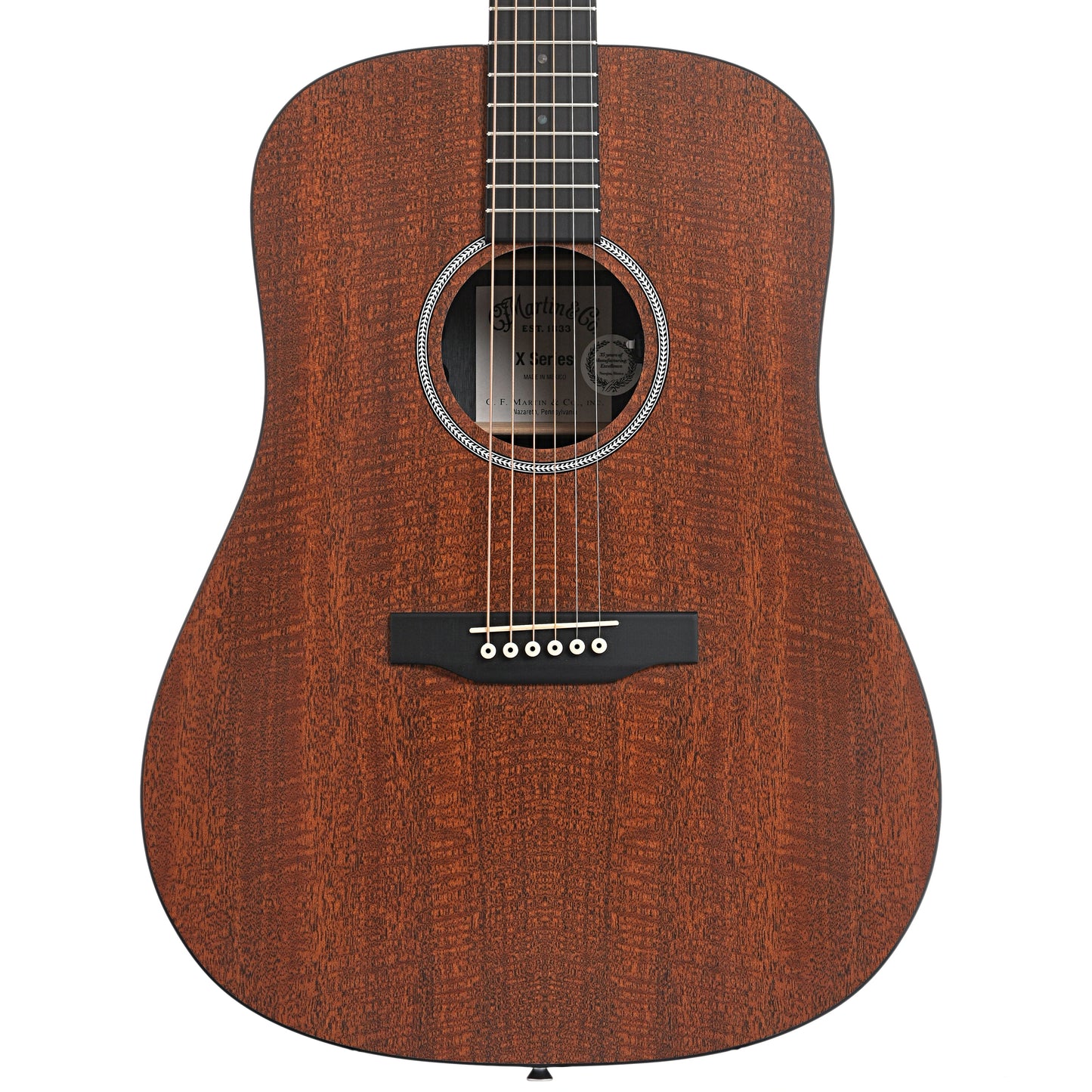 Front of Martin D-X1E Mahogany Acoustic