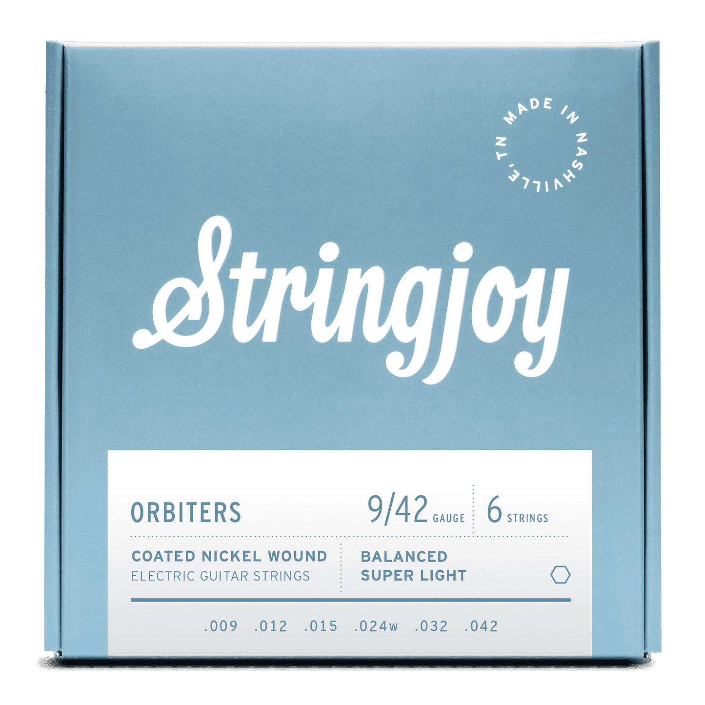 Stringjoy Orbiters Coated Balanced Super Light Gauge Electric Guitar Strings