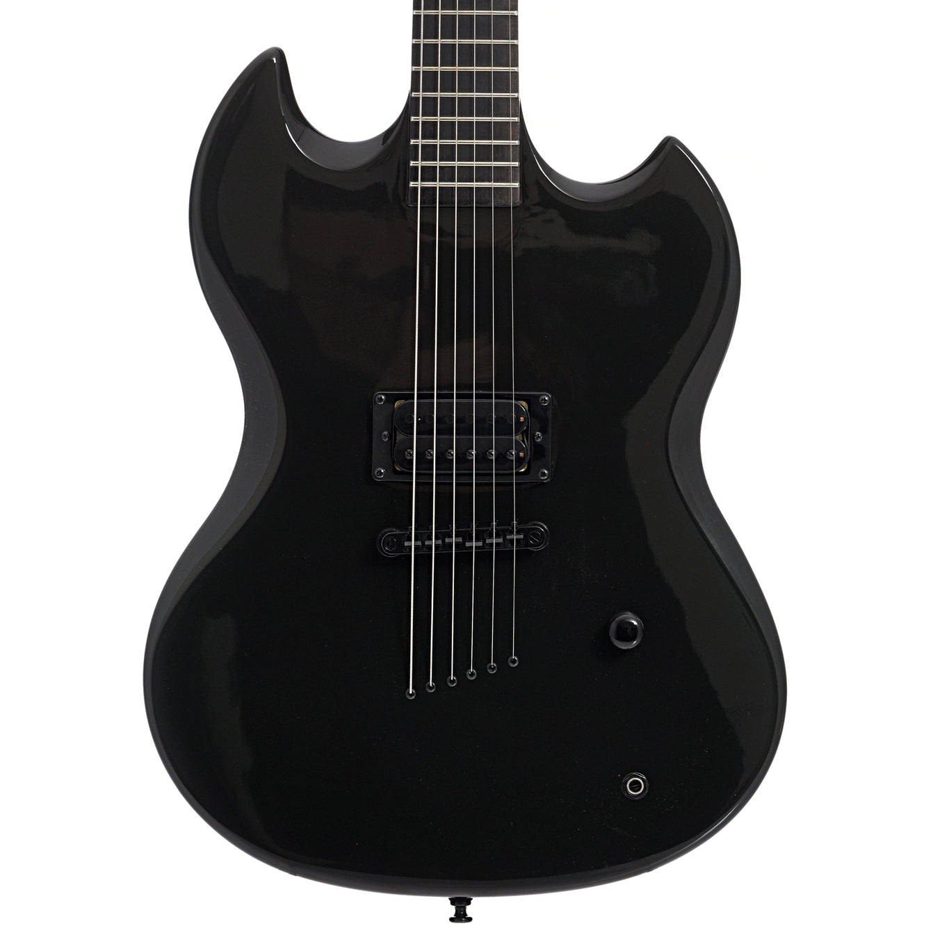 Front of Guild Polara Night Edition Electric Guitar, Tungsten