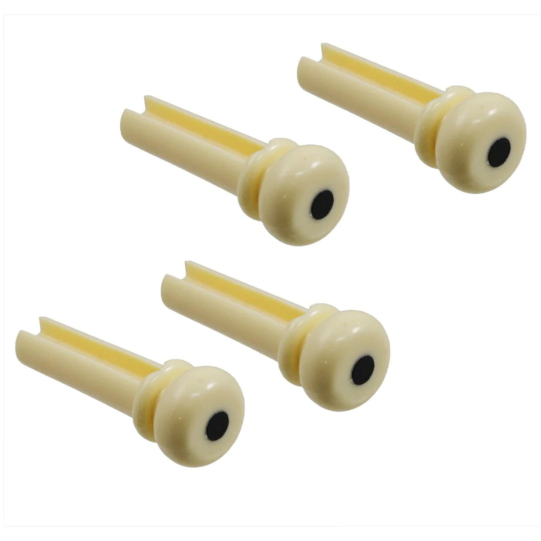 Bridge Pin Set for Acoustic Bass Guitar, Set of 4, Cream