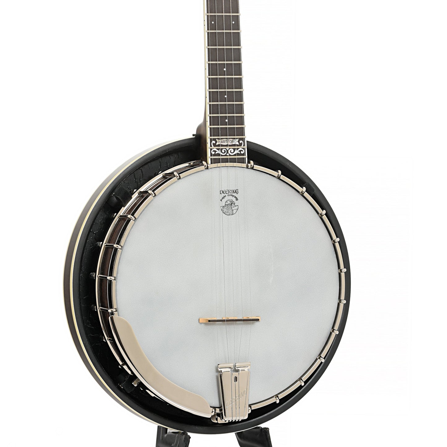 Front and side of Deering John Hartford  Pop-On Resonator Banjo (2006)