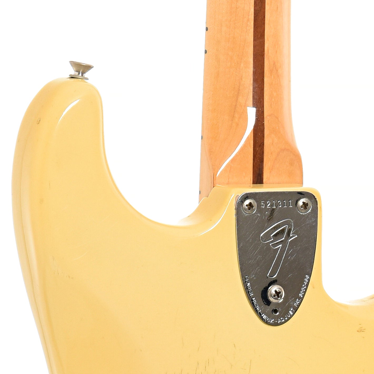 Neck joint of Fender Stratocaster LH Electric Guitar (1974)