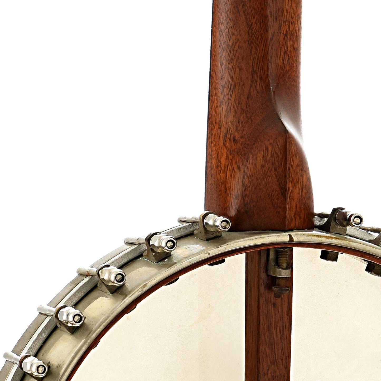 Neck joint of Fairbanks & Cole "Imperial" Open Back Banjo (c.1889)