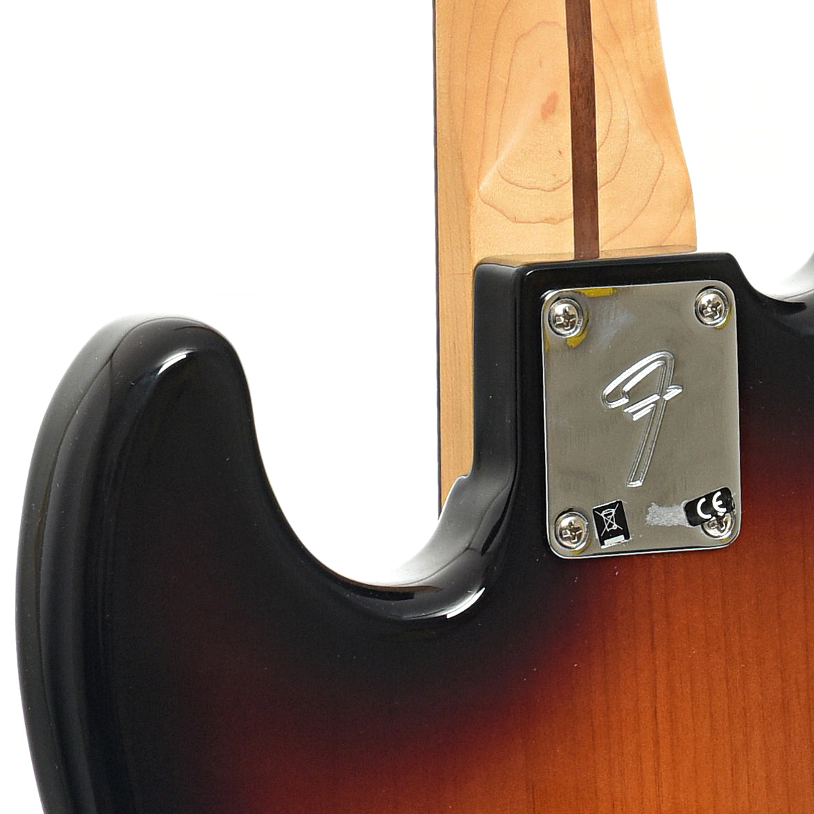 Neck joint of Fender Player Fretless Jazz Bass