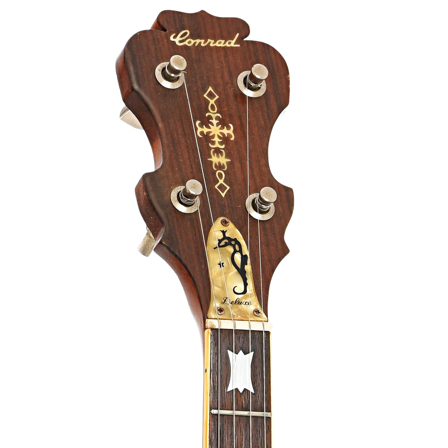 Front headstock of Conrad Resonator Banjo