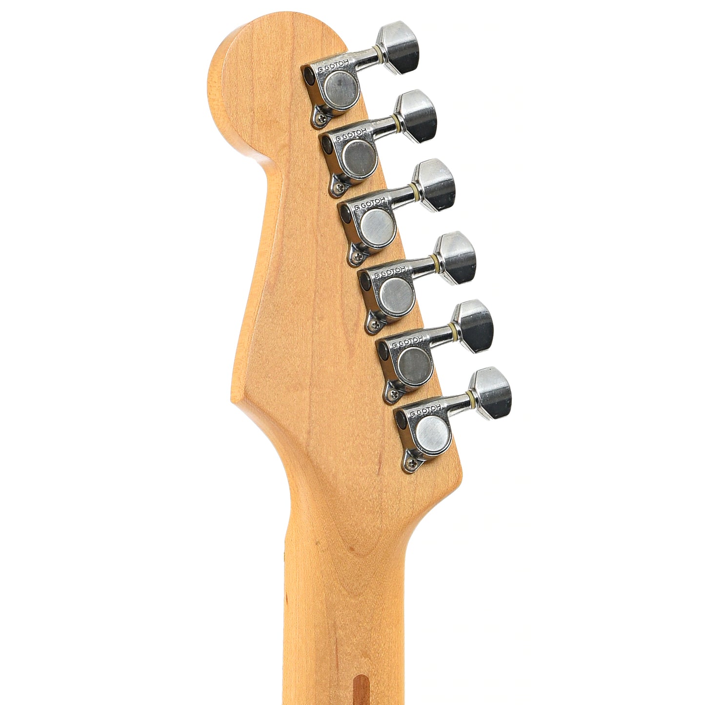 BAck headstock of Fender Stratocaster Standard Electric Guitar (c.1988)