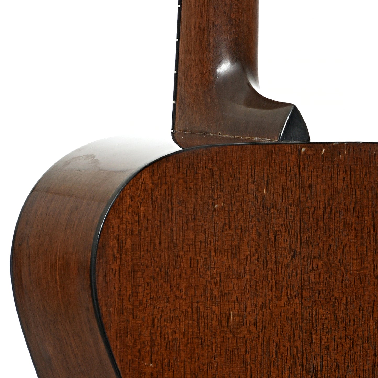 Neck joint of Pre-War Guitar Co. OM Mahogany '34 Style Package Level 1.5 Acoustic Guitar