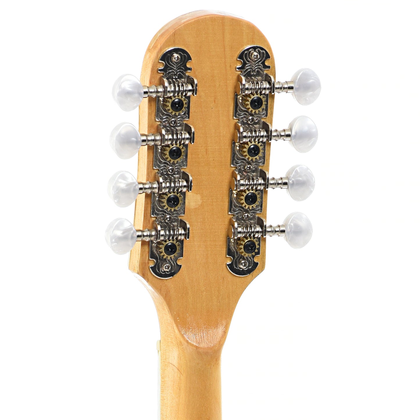 BAck headstock of Jordan L. Buck A-Style Kit Mandolin (2024)