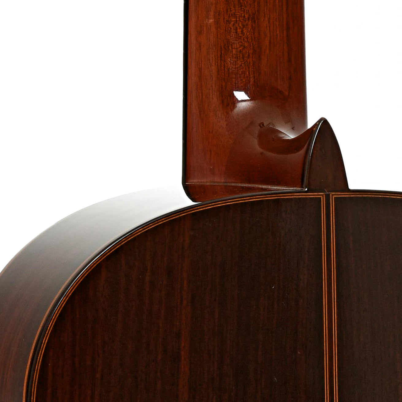 Neck joint of R.E. Brune Model 30C Classical Guitar