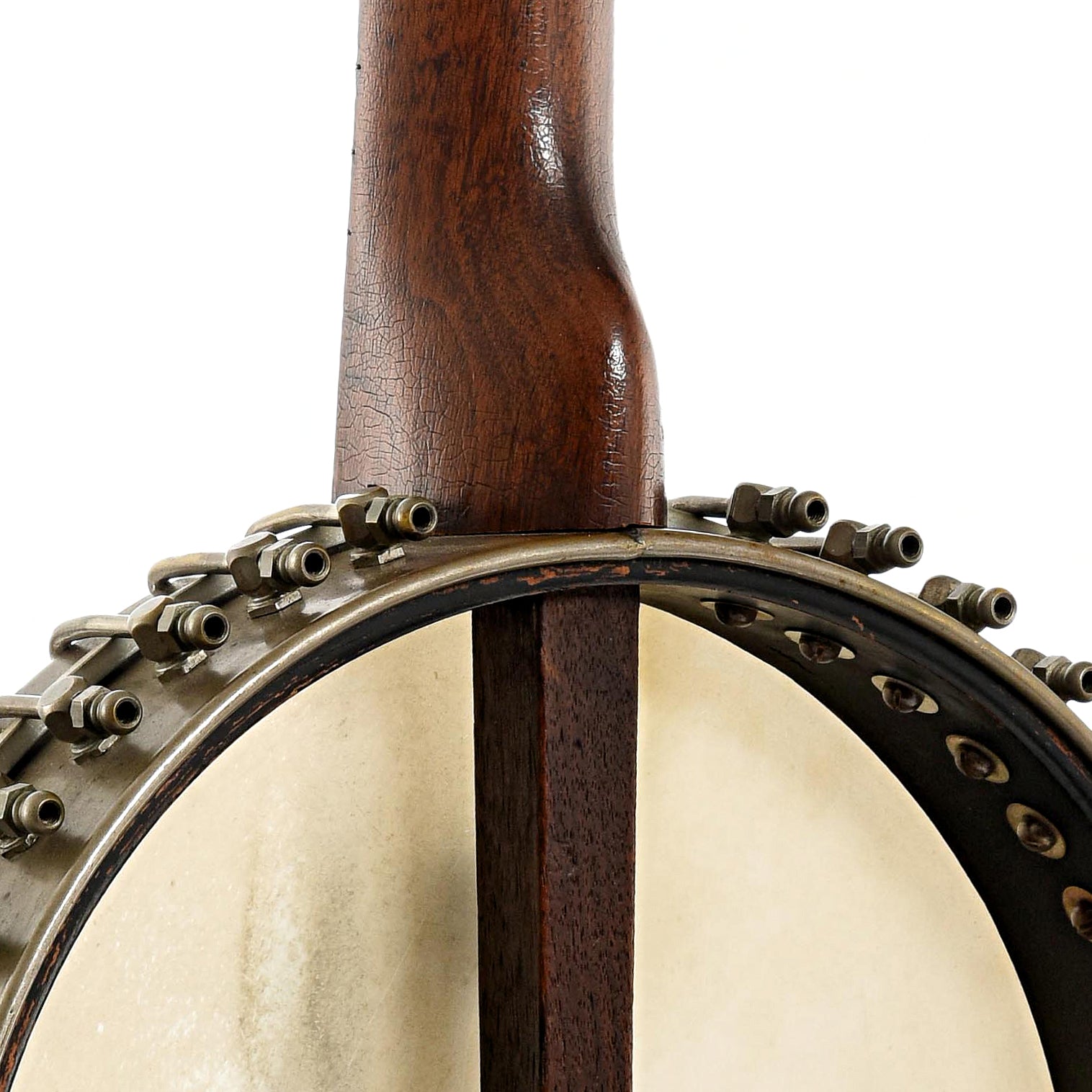 Rear neck joint of Sterling Buckbee-Style Open Back Banjo