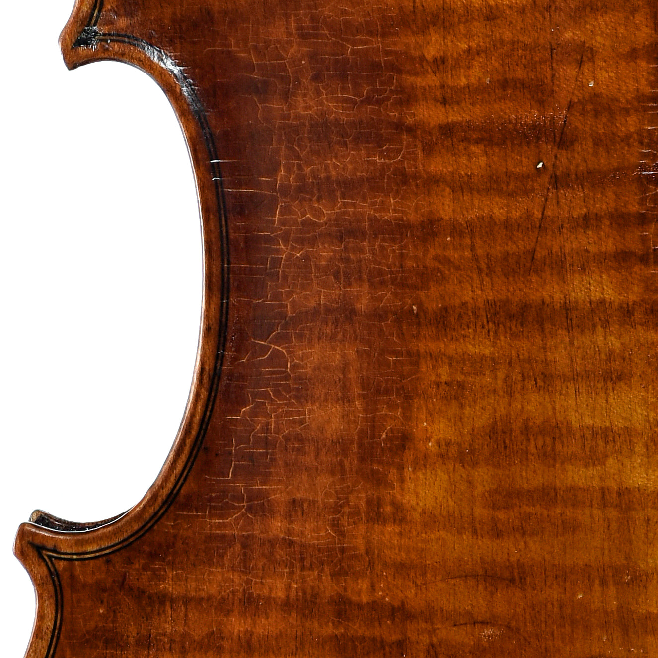 back waist of Byron E. Beebe #1421 Violin