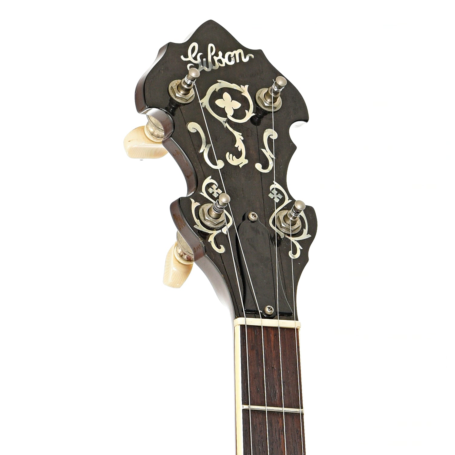 Front headstock of Gibson RB-3 Resonator Banjo (1998)