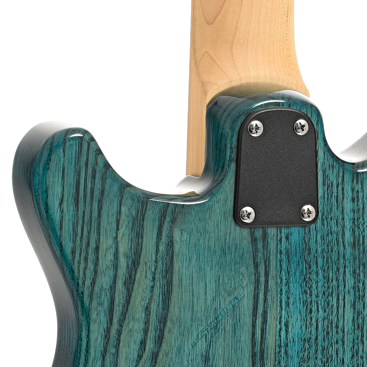 Neck joint of PRS SE Swamp Ash Special Electric Guitar, Iri Blue