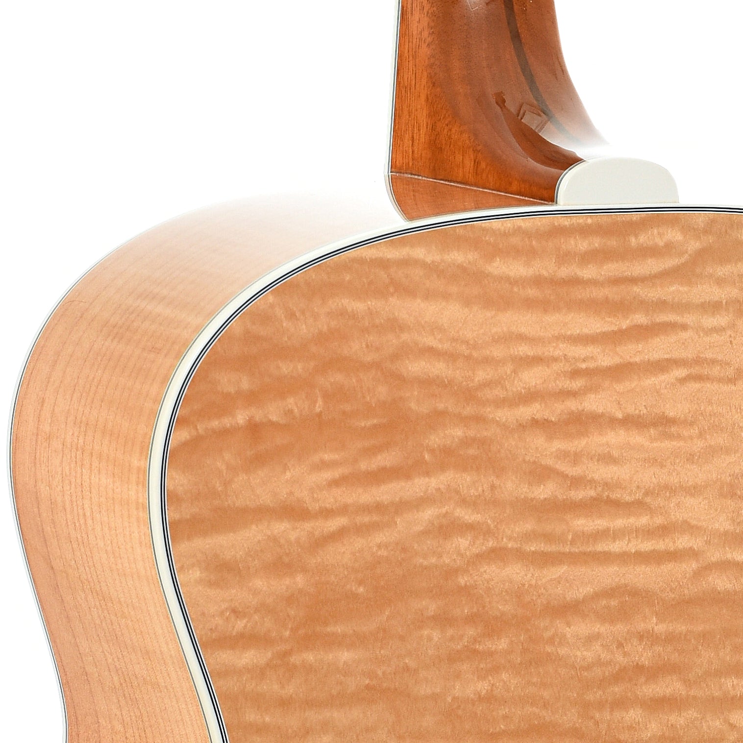 Neck joint of Guild USA F-55E Maple Natural Acoustic Guitar