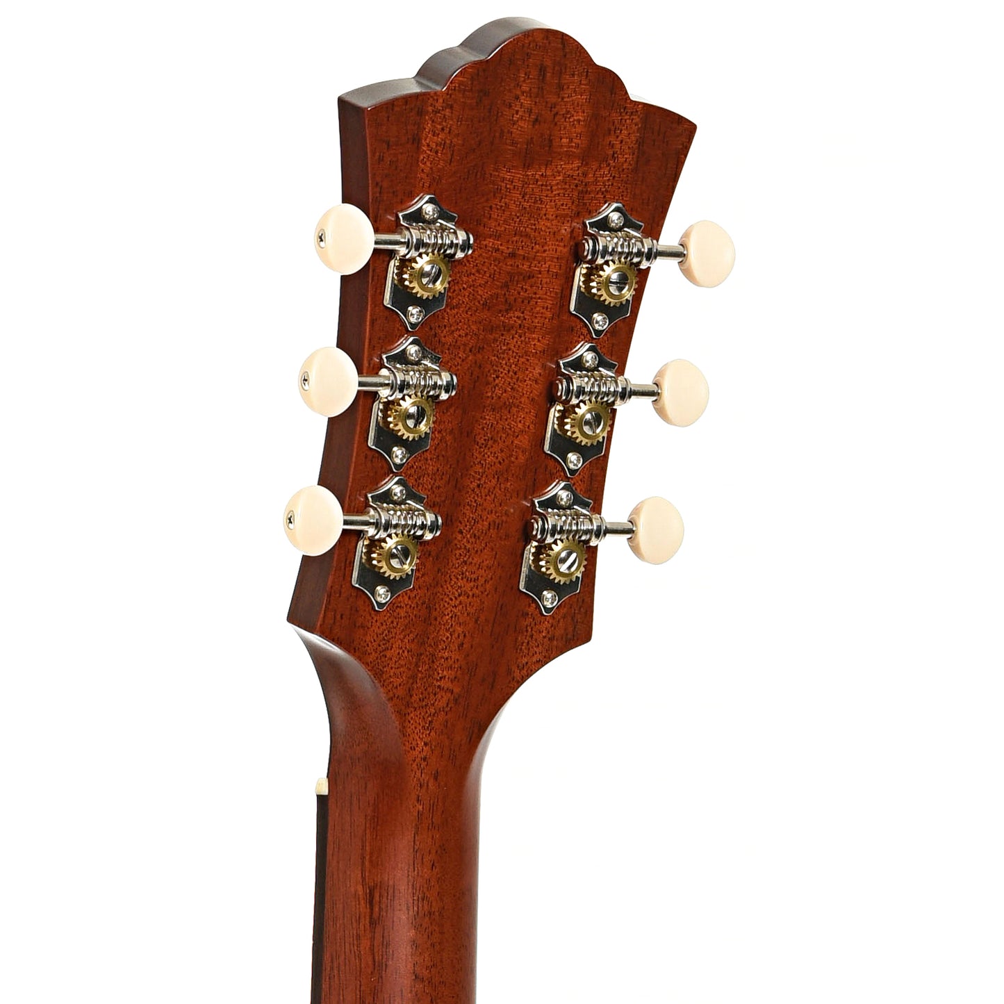 BAck headstock of Guild F-40 Standard Jumbo Acoustic Guitar, Natural