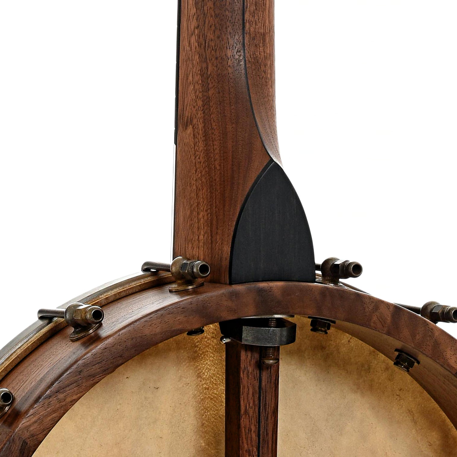 Rear neck joint of Nashville Banjo Co Cumberland 12" Openback Banjo #141 & Gigbag, Walnut