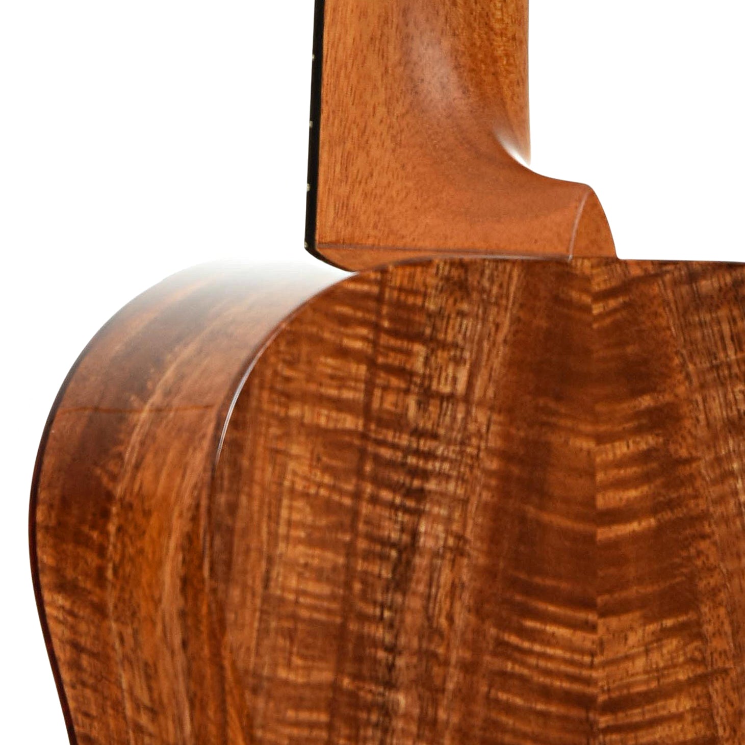 Neck joint of Kanile'a ISL Tenor Island Koa Premium Ukulele 