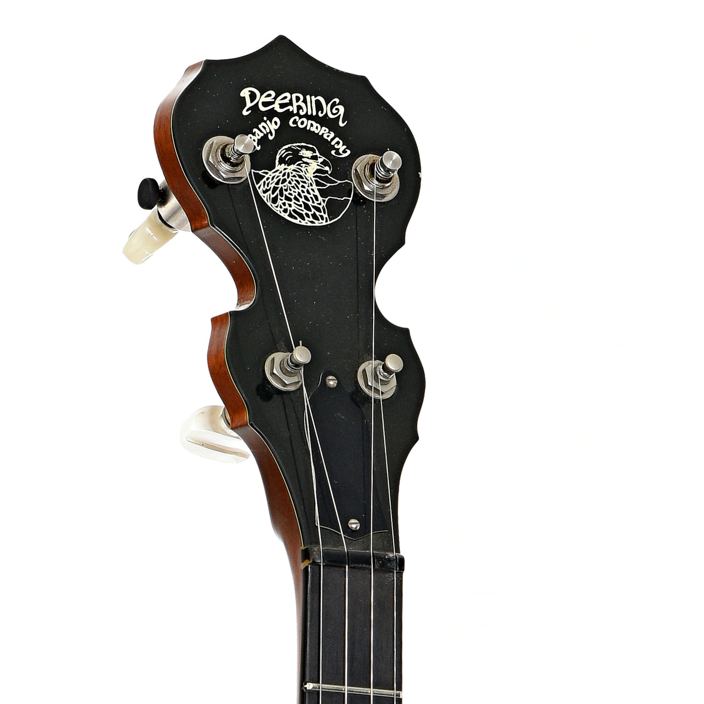 Headstock of Deering Deluxe Resonator Banjo