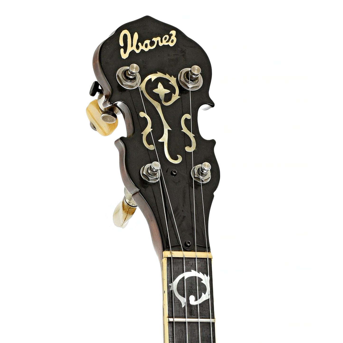 Headstock of Ibanez Wreath Resonator Banjo 