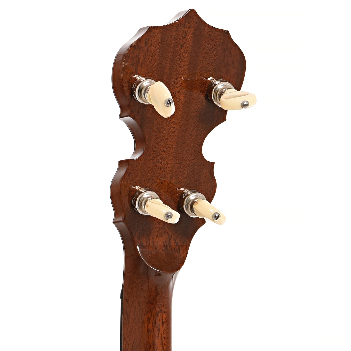 Back headstock of Deering Deluxe Resonator Banjo 