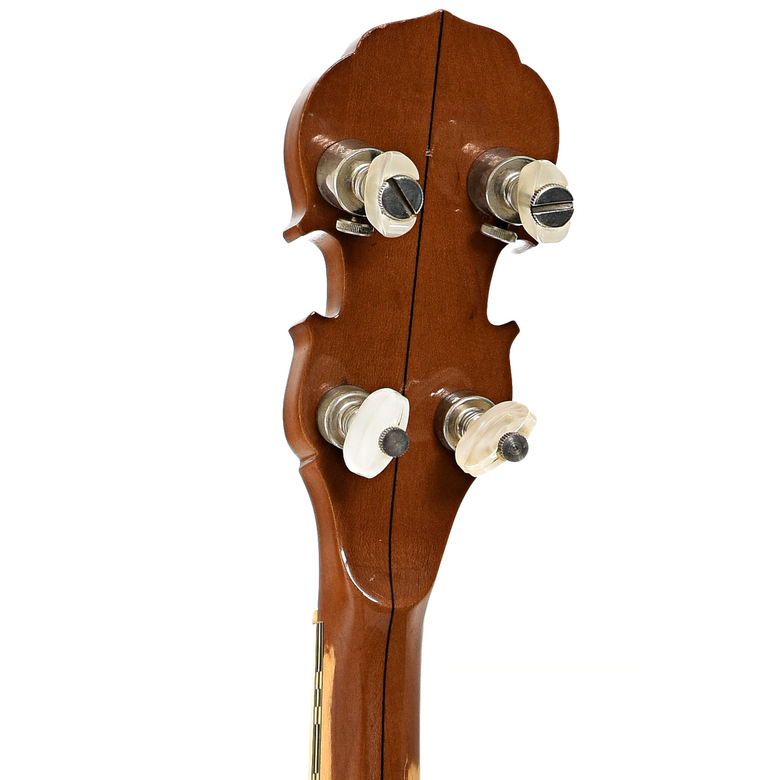 Back headstock of Aria Pro II Flying Eagle Resonator Banjo