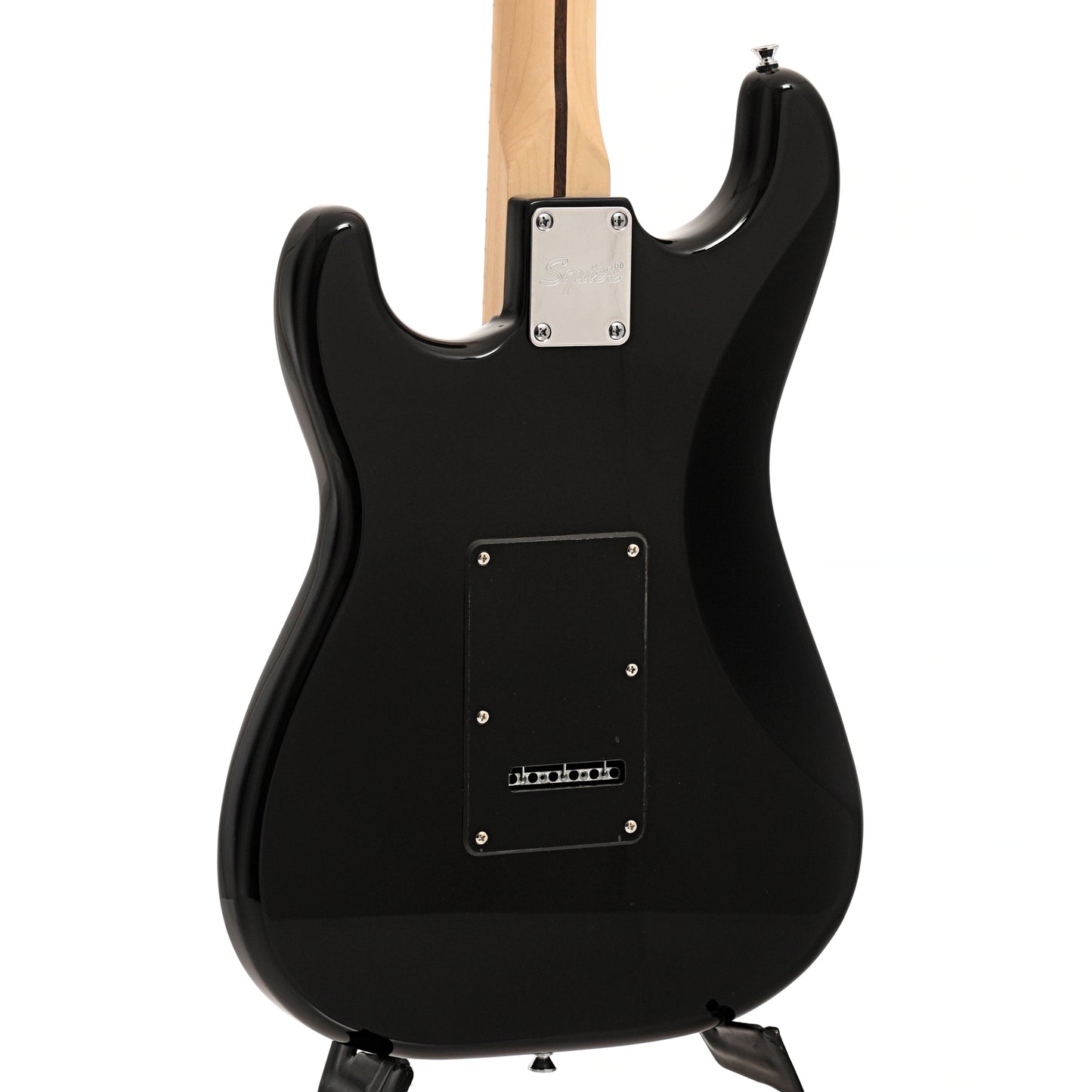 Back and side of Squier Sonic Stratocaster HSS, Black