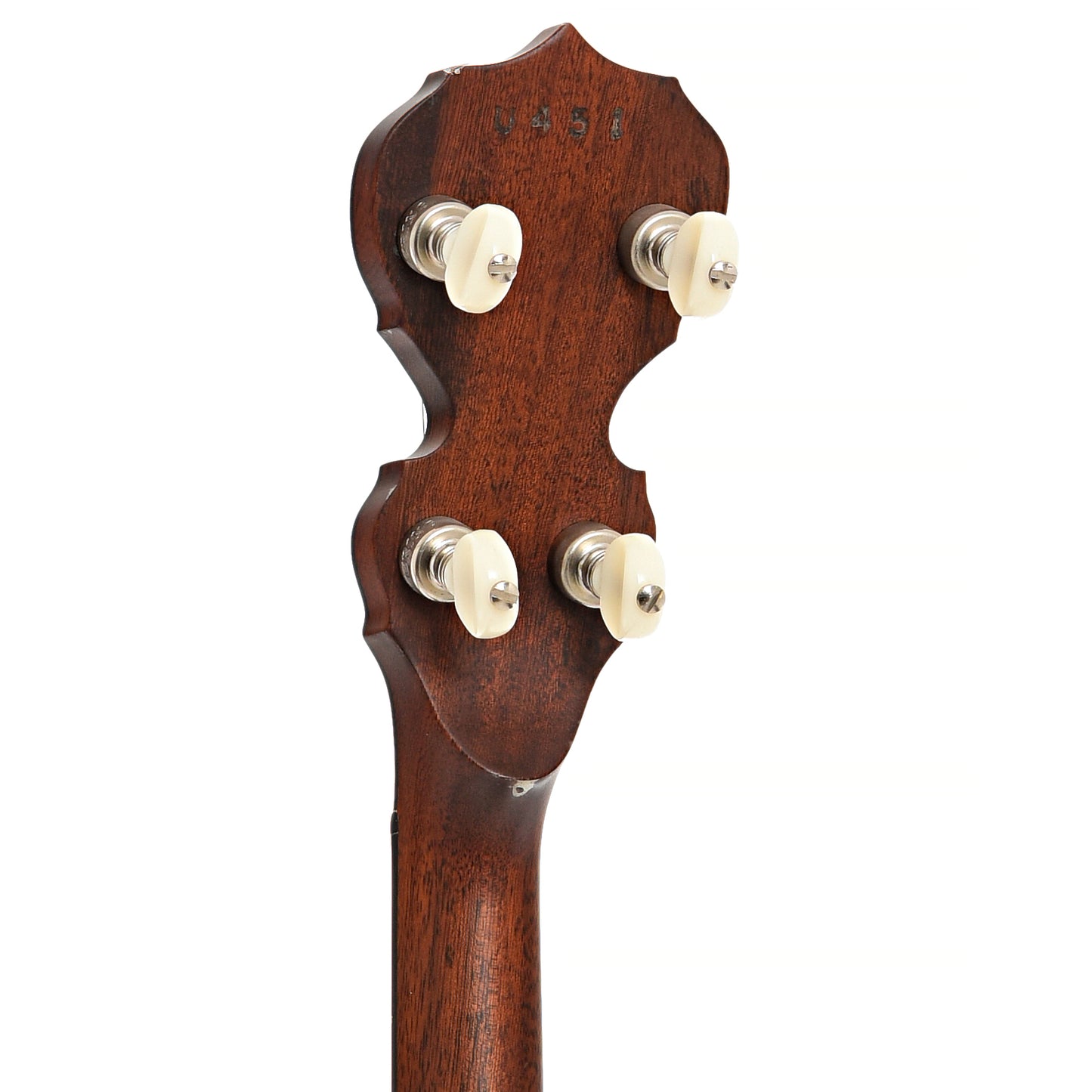 Back headstock of Deering Boston Plectrum 4-string Banjo (2014)