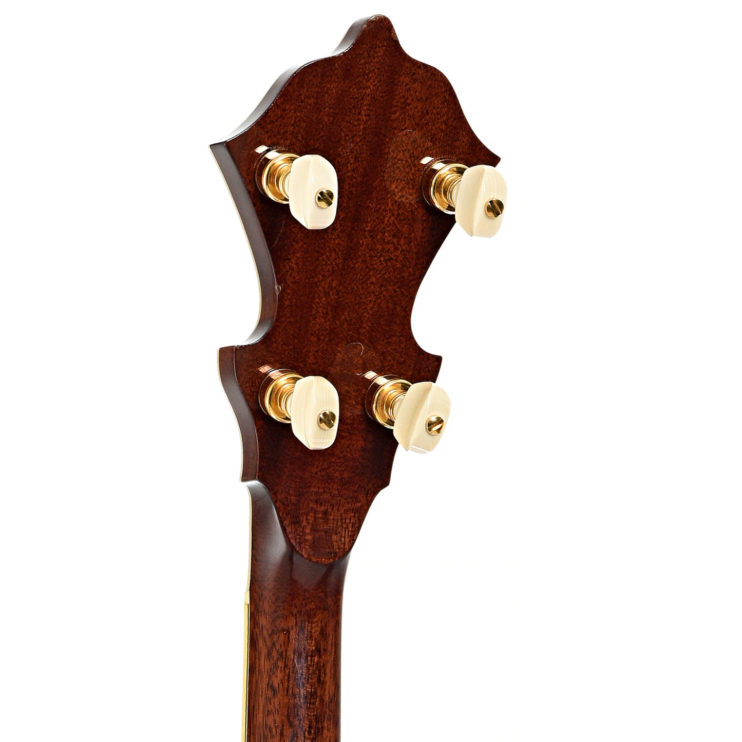 Back headstock of Stelling Crusader Deluxe Resonator Banjo (2004)