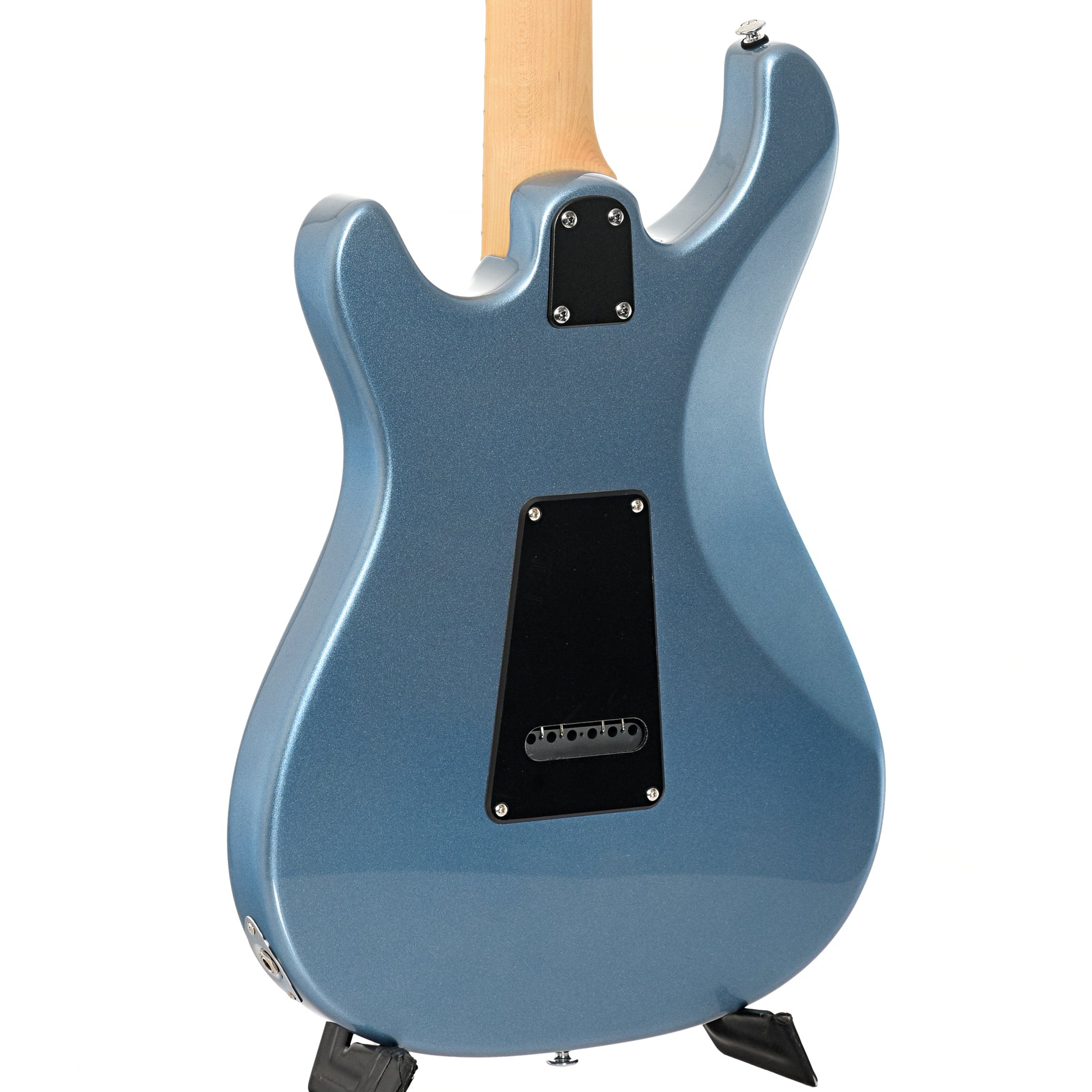 Back and side of PRS SE NF3 Electric Guitar, Maple, Ice Blue Metallic