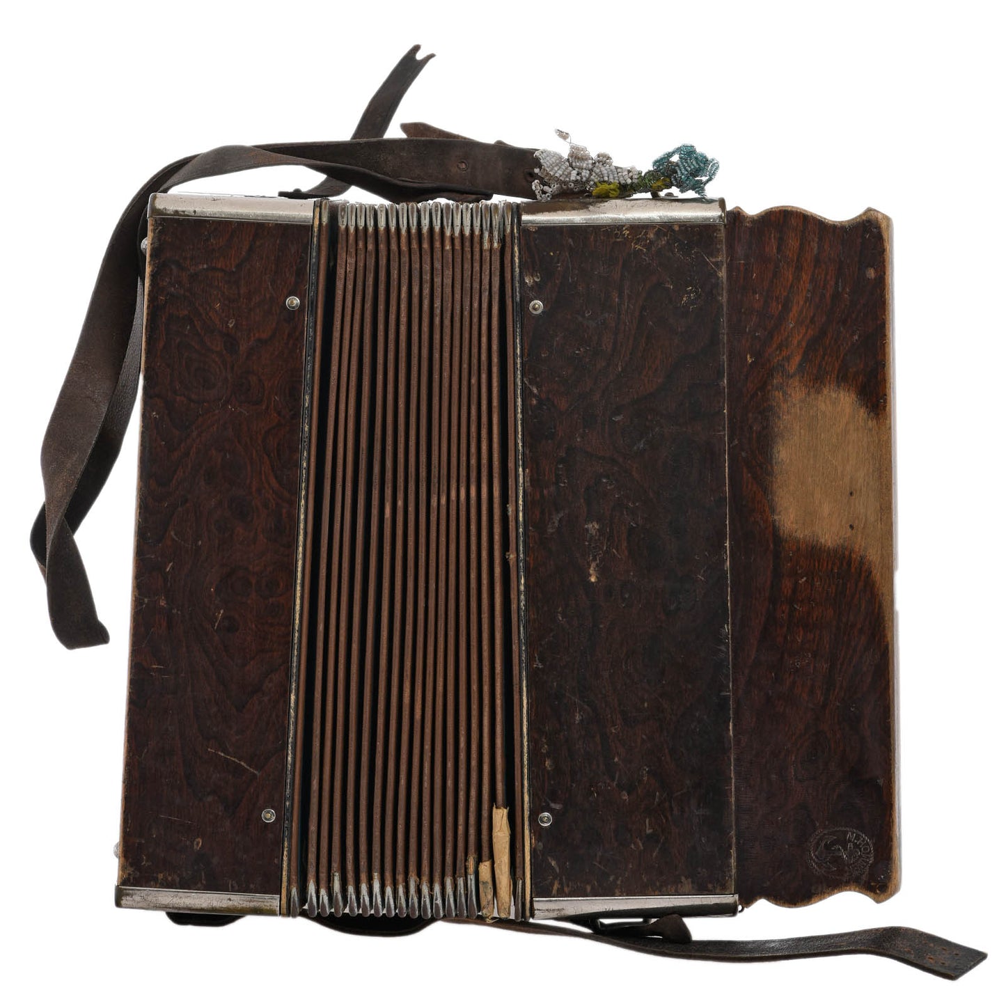 Back of Hohner Grand Prix Button Accordion G C F (c.1926)