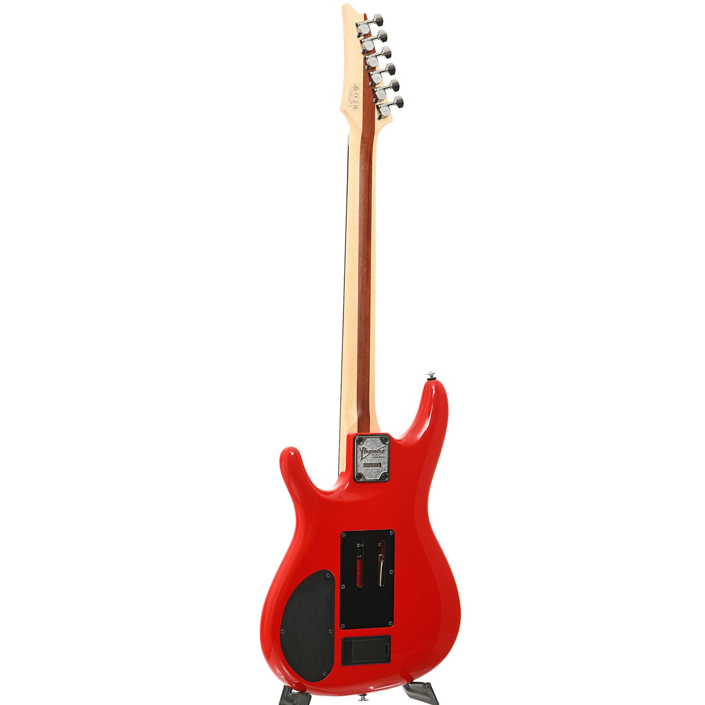 Full back and side of Ibanez Joe Satriani Signature JS2480 Electric Guitar, Muscle Car Red