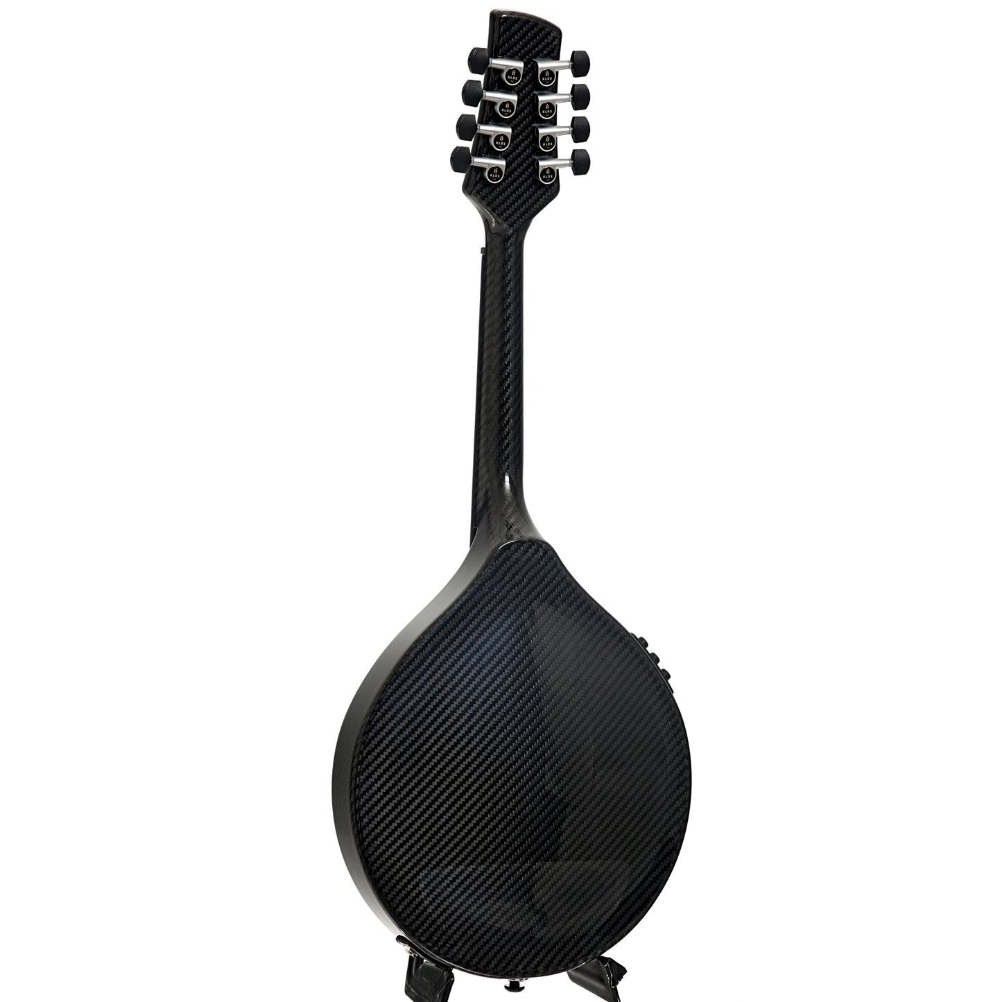 Full back and side of KLOS Carbon Fiber Acoustic-Electric Mandolin with Active EQ A-Style
