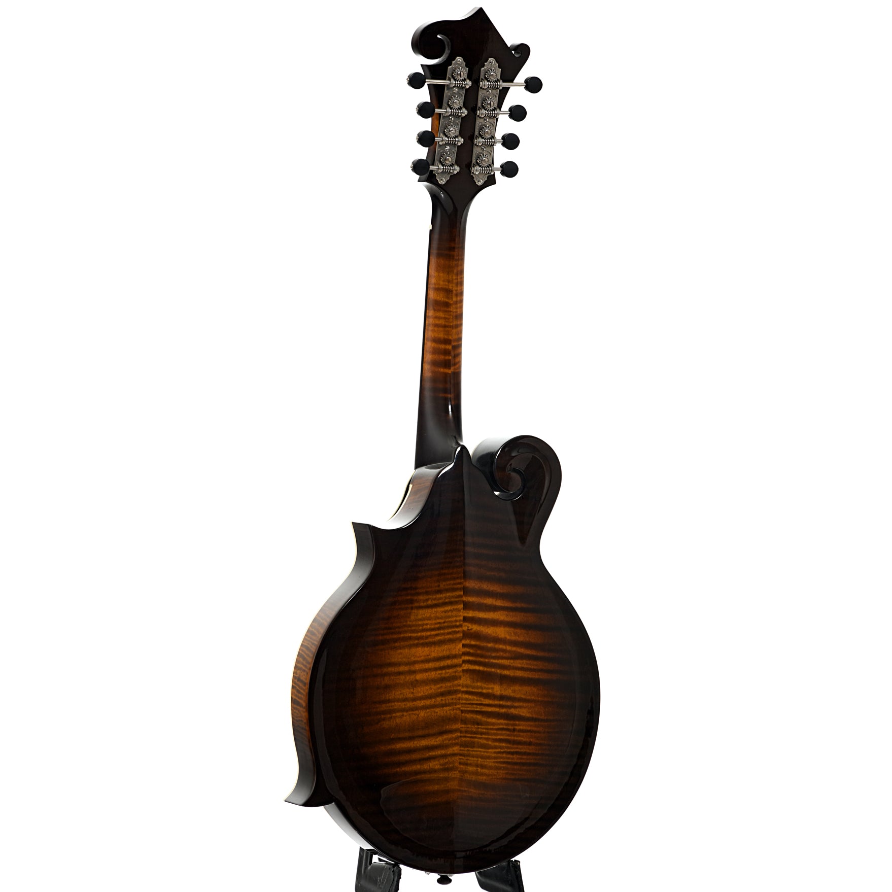 Full back and side of Northfield F5S Limited S Series F-Style Mandolin, Wide Nut, Dark Cherryburst