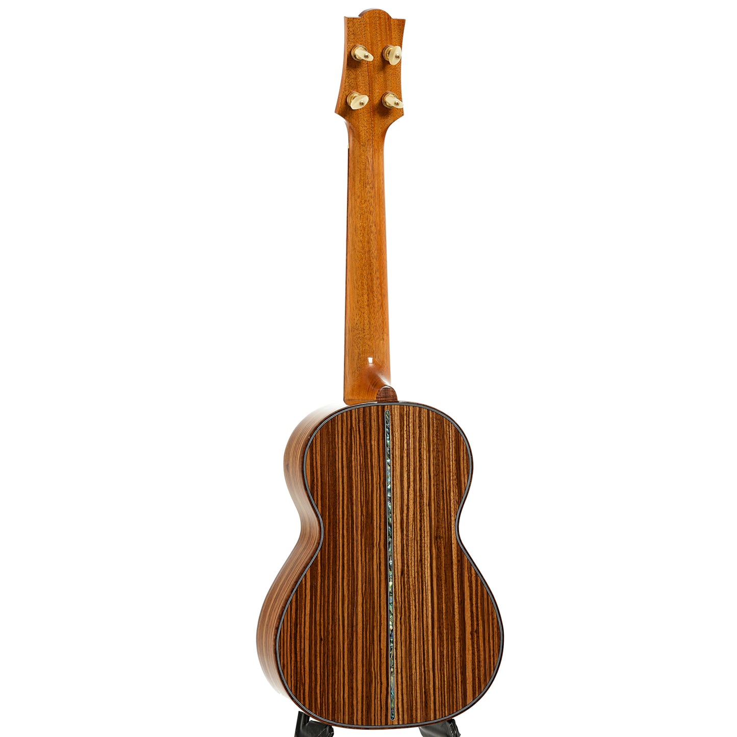 Full back and side of Sumi Beli tenor ukulele