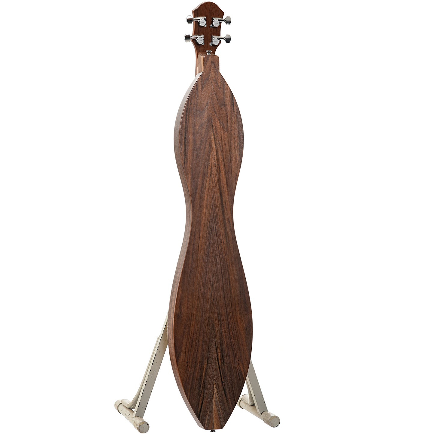 Full back of McSpadden 4FH26WSY Walnut & Sycamore Lap Dulcimer 